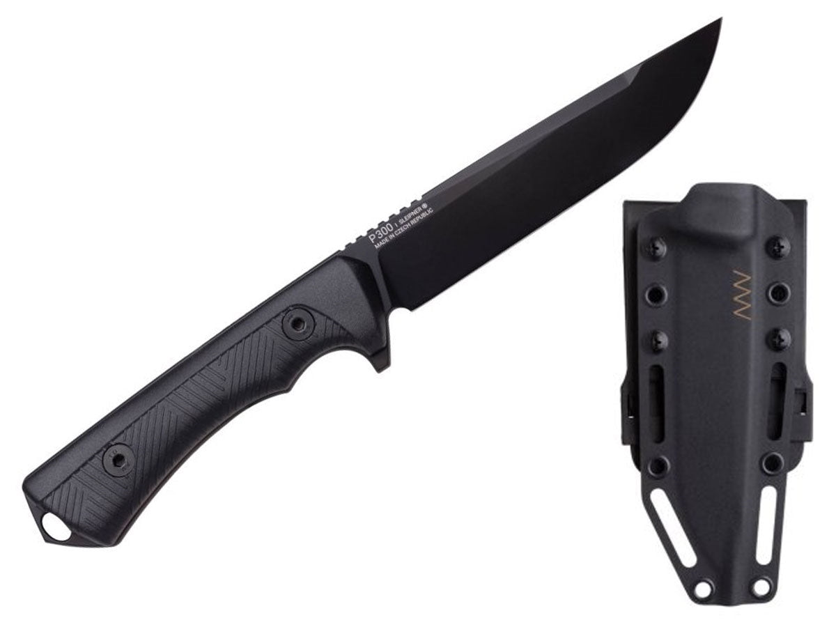 ANV Knives P300 CERAKOTE BLACK GRNPU BLACK