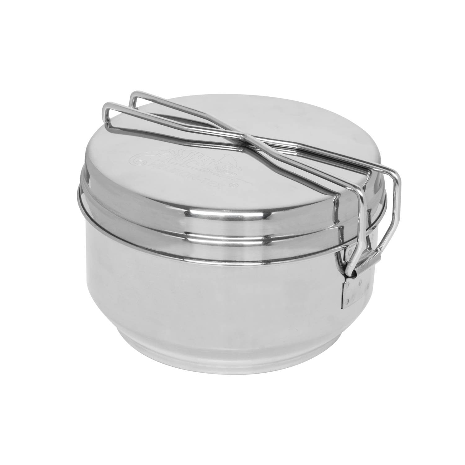 MESS TIN STAINLESS STEEL SET, 1Lt, 15 cm. diam.