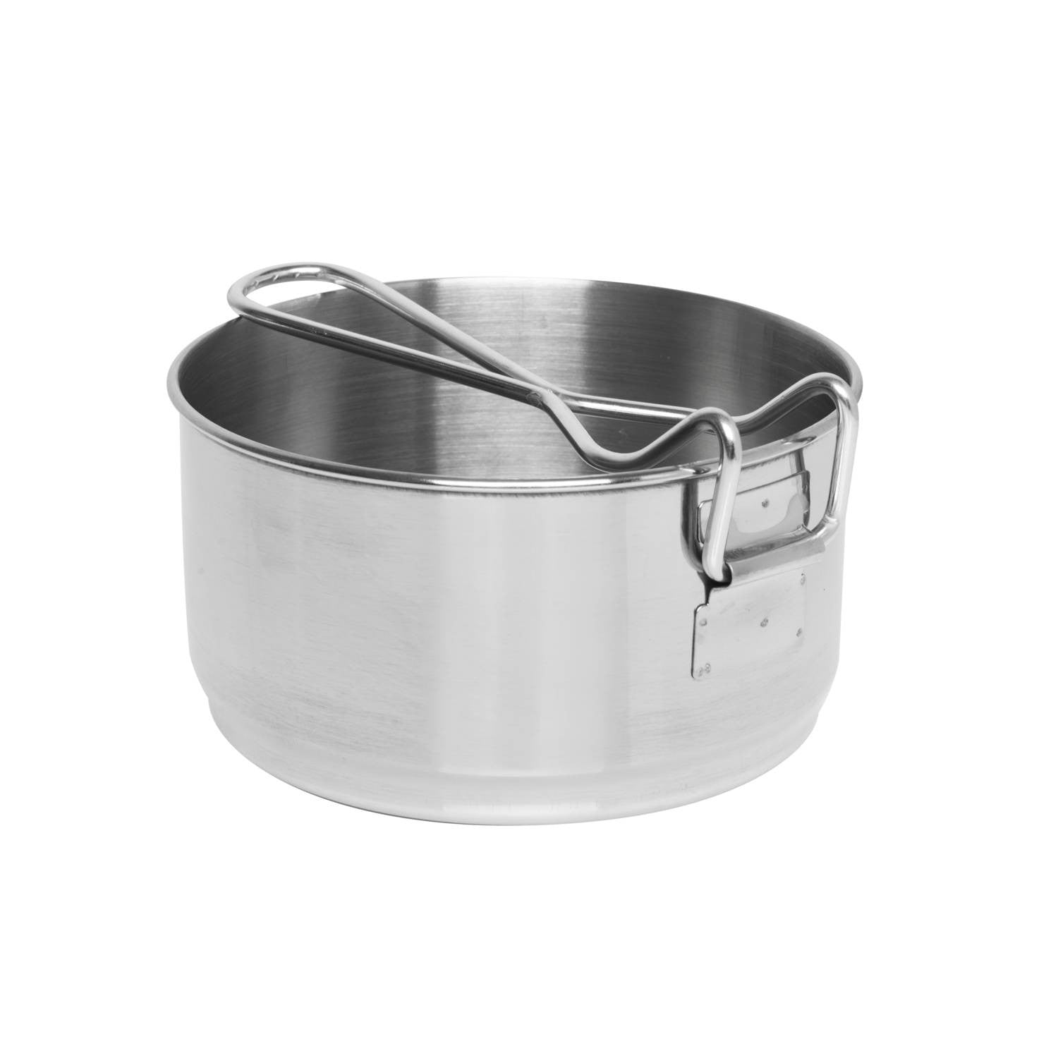 MESS TIN STAINLESS STEEL SET, 1Lt, 15 cm. diam.